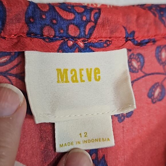 Anthropologie Maeve Abella Floral Butterfly Peplum top - Picture 3 of 8